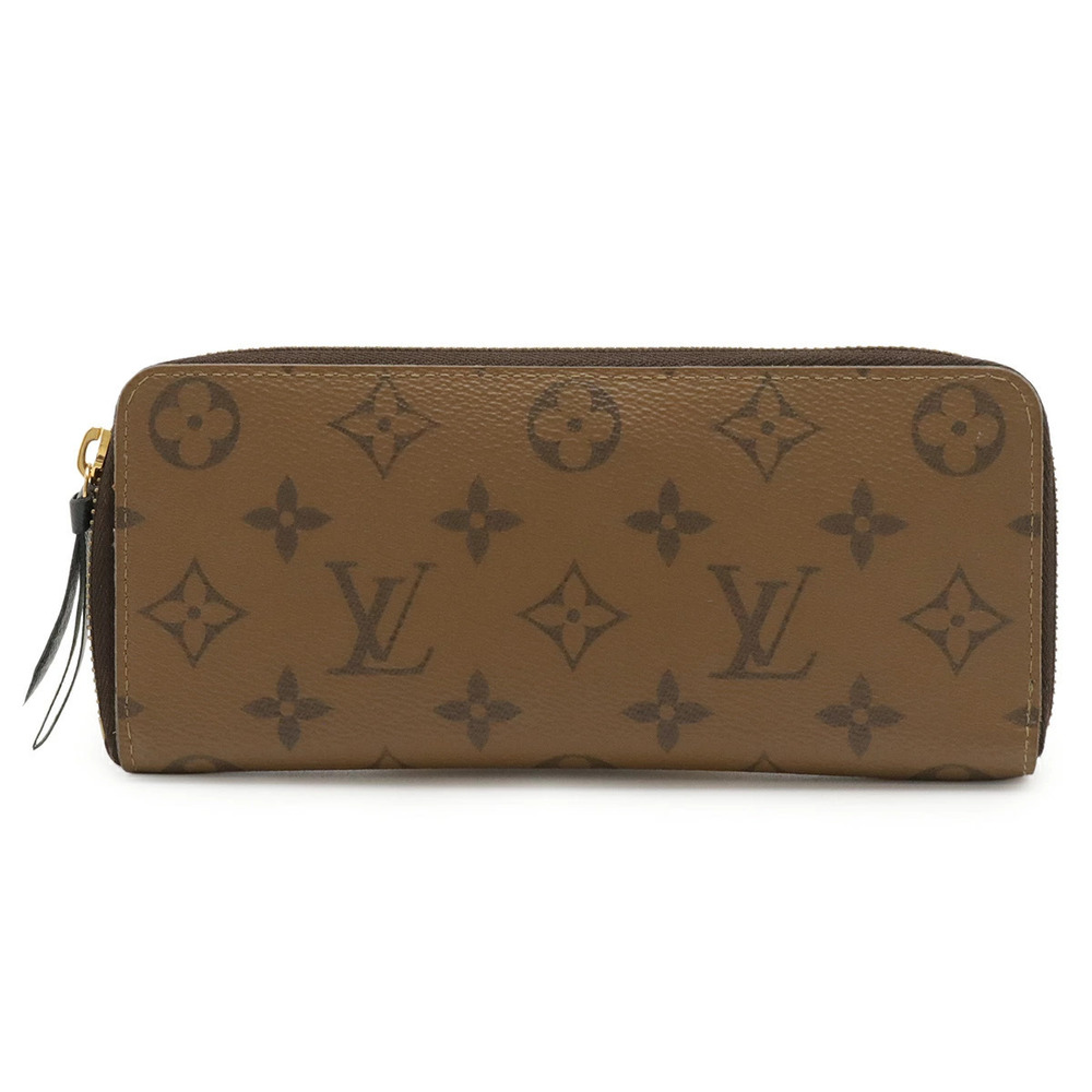 LOUIS VUITTON Monogram Reverse Portefeuille Clemence Round Zipper Long Wallet